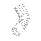 Amerimax RC64P3 Gutter Elbow, Corrugated Round, 90 Degree, Galvanized, In. - New. Price: $27.16.
