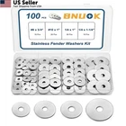 Bnuok 100PCS Fender Washers Assortment Kit, Thickened 304 Silver New. Price: $14.91.