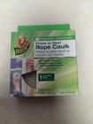 Duck Brand Press To Seal Rope Caulk, White, 1/8-INCH Wide X 35-FEET Long, Single New. Price: $6.29.