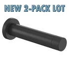 New 2-PACK Lot National Hardware Cooper 1" X 3" Matte Black Door Stop Wall Mount. Price: $22.12.