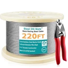 1/8 T316 Stainless Steel Cable Railing Kit 110-1000 Ft Wire 1800 Lb Brea New. Price: $64.95.