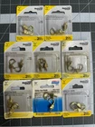 8-PACK Lot 2/PC National N119-909 1-1/4" Brass Plated Safety Cup Hook Hangers New. Price: $22.39.