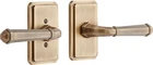 Signature Hardware 479150 Matteen Left Handed Solid Brass Privacy Door Lever Set Open. Price: $84.50.
