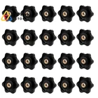 Mozeat Lens Pack 1/4-20 6 Star Knobs Inch Knob, Black New. Price: $13.90.