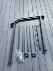 Vevor 2-3 Step Handrail Black Outdoor Stair Railing Hardware Kit Open. Price: $65.00.
