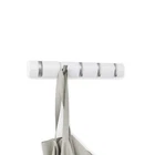 Umbra Flip 5 Hook Wall Mounted Coat Rack Modern Space Saving Design White Nickel New. Price: $52.89.