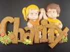 Vintage 1980'S Burwood Charity Sign Made Usa Plastic Wall Hang 10" X 7" Used. Price: $8.99.