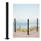 Muzata 1PACK 42"X2"X2" Black Glass Railing Post Corner With Bracket For ... New. Price: $120.06.