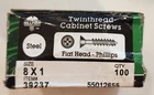 Hillman - #8 X In. Flat Head Phillips Cabinet Screws (100 Ct.) 39237 New. Price: $14.99.
