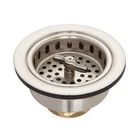 Kitchen Sink Basket Strainer W/wing Nut Stopper 3-1/2" Cast Brass Body & Open. Price: $30.00.