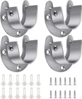 4 Packs Stainless Steel Wardrobe Bracket U-shaped Rod Socket Flange Silver New. Price: $13.54.