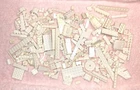 Lego Bulk Lot Mixed White Bricks/tiles/plates All Decades - 1/2 Lbs (8 Oz) Used. Price: $10.00.