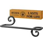 Rtzen Matte Black Towel Holder For Bathroom - Handcrafted Farmhouse Wrought New. Price: $36.67.