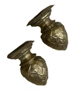 Vintage Solid Bras Artichoke Decor Curtain Rod Finials Used. Price: $85.00.