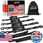 Rivauturm Heavy Duty Retractable Ratchet Straps 4 Pack Inch X 12 Feet 1500LB New. Price: $86.48.