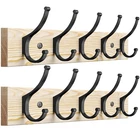 Optish 2 Pack Wooden Coat Rack Wall Mount, 16.1" Rustic Hanger Hooks Wit... New. Price: $21.94.