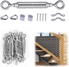 20 Set Heavy Duty Turnbuckle Cable Railing Kit For Wood Post - T304 Stainless New. Price: $83.99.