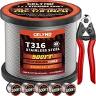 Stainless Steel Cable For Railing - 500FT 1/8" T316 Wire Rope Deck New. Price: $112.78.