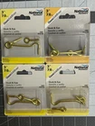 Nos 4-PACK Lot National Hardware N118-158 Bright Brass Door Hook & Eye 3". Price: $17.58.