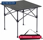 Byliable Folding Camping Square Table, Portable Aluminum For Outdoor, Black New. Price: $118.96.