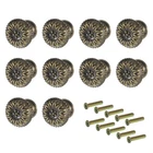 Beauty 10PCS Mini Metal Jewelry Box Knobs, Vintage Flower Shape Bronze New. Price: $10.10.