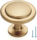 Ravinte 30 Pack Champagne Bronze Cabinet Pulls 1-1/4 Inch Kitchen Knobs New. Price: $27.85.