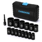 Caeekee 15PCS 1/2" Drive Shallow 12POINT Impact Socket Set, METRIC11MM 32MM,... New. Price: $78.57.