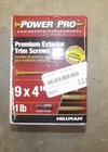 Hillman Power Pro No. 9 X In. Star Coarse Trim Screws 1LB 64 Pcs T25 New. Price: $14.99.