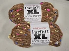 Premier Yarns Parfait Xl Pom Party "caramel Crunch" Jumbo 7, Brown, 2 Skeins New. Price: $9.00.