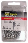 100-PACK Medium Aluminum Rivets New. Price: $24.83.