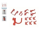 Wall Control Slotted Tool Board Kit: 11 Hooks, Red, Steel, Powder Coated New. Price: $13.96.