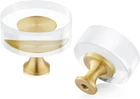 Qogrisun 10-PACK Brass Crystal Cabinet Knobs,glass Gold Drawer KNOBS,1-1 New. Price: $39.47.