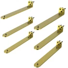 Neevolve 12 Inch Gold Floating Shelf Brackets 6 Pack Open. Price: $31.99.