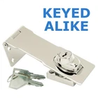 Keyed-alike 4.5 Steel Hasp Lock Shed Door Latch With Concealed Screws #3708-645 New. Price: $11.99.