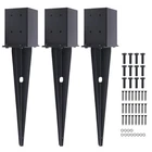3PCS Fence Post Anchor 4X4 Heavy Duty 22 Inch Ground Spike Carbon Steel Black New. Price: $64.85.