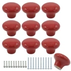 Joyangy Ceramic Cabinet Knobs, 1.26INCH/32MM Red Round Pack, New. Price: $14.24.
