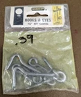 Vintage Nos Stanley Hooks & Eyes V8440-2 1/2" Rust Resisting New. Price: $9.99.