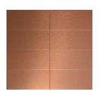 Crystiles Aluminum Peel And Stick - 3X6 Brushed Copper Kitchen Wall New. Price: $81.92.
