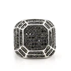 Stainless Steel 316 Pave Men's Square Shape Cz Set Pinky Ring New. Price: $17.99.