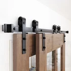 5 Ft Bypass Barn Hardware Kit, Single Track, Double Wooden Doors Use, Fl... New. Price: $118.99.