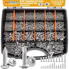 Weideer 1095PCS Self Tapping Screws For Metal, #8#10 M2 M3 M4 410 Stainless Stee New. Price: $53.23.
