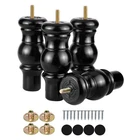 Maricome 6" Wood Furniture Legs Set Of 4, M8 Bolt Black Mid Century New. Price: $43.66.