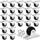 Maitys 24 Pcs 1" Small Casters Wheels Mini Rigid Non Swivel Inch, Black New. Price: $19.07.