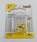 Packs National Hardware N118-737 Screw Eye, Small, Brass, 13/16 In., #214 New. Price: $5.01.