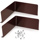 2 Pcs Gutter Valley Splash Guards Downspout Diverter Roof Rain Brown New. Price: $18.98.