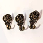 Rose Antique Brass Hillman Push Pin Hangers, 3 Piece Set, Holds Up To 10 Lbs Used. Price: $14.97.
