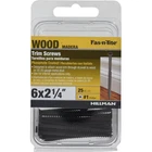 Hillman #6 X 2-1/4-IN Bugle Coarse Thread Drywall Screws 0.854-LB 25 -pack New. Price: $10.28.
