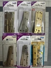 6-PACK Lot 4/PC National Hardware Satin Brass N191-056 Mending Brace 4'' X 5/8'' New. Price: $26.51.
