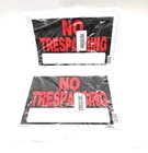 Each Hillman English Black No Trespassing Sign 8" X 12",839904 Open. Price: $18.99.