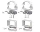 Traditional White Railing Kit 4 Pack Pvc Deck Brackets Top Bottom New. Price: $19.35.